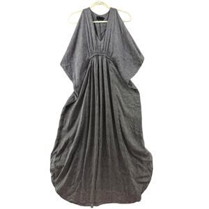 Hatch Dress Womens Maternity P Black White Ditsy Floral Naya Caftan Maxi